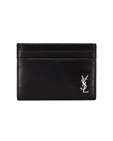 ysl black on black card holder|ysl card holder for men.